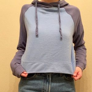Light blue Cropped Hoodie